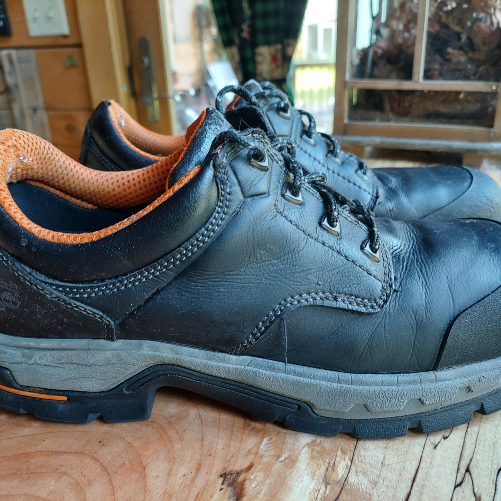 Timberland PRO Black and Orange Men's Oxfords